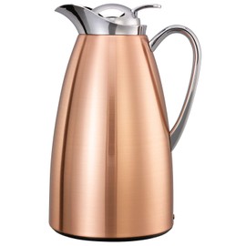 Service Ideas CJZS1CP Carafe, Stainless Lined, Brushed Copper, 1 L