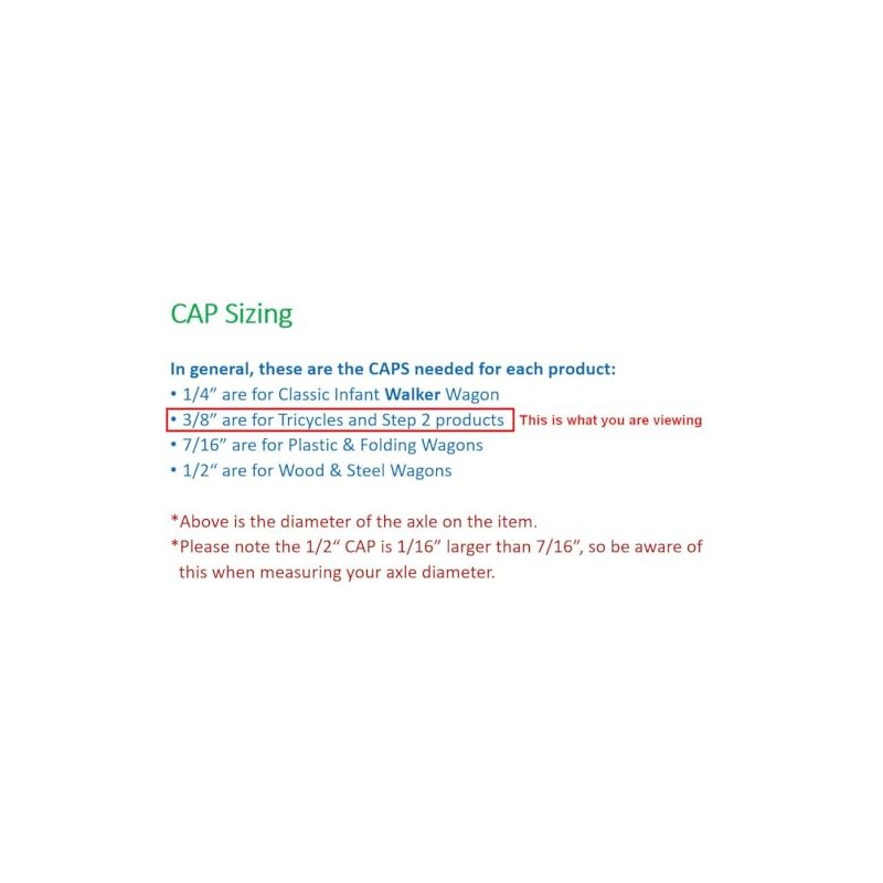 Quadrapoint Hub Caps for Bike/TRIKES Compatible with Popular Red Wagon