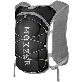 mokzer Ultra-Lightweight Running Bag 140g, Running Backpack for Trail Running, Marathon, Jogging, Cycling, Small Hydration Bag, Breathable and Waterproof, Bicycle Racing, Reflective Strap, Ample