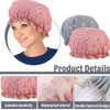 Shower Cap, Pack of 2 Satin Shower Caps, Waterproof Elastic