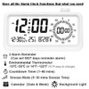 [4 in 1] Alarm Clock+Timer+Thermometer+Calendar, Large Screen, Loud Sound, 3