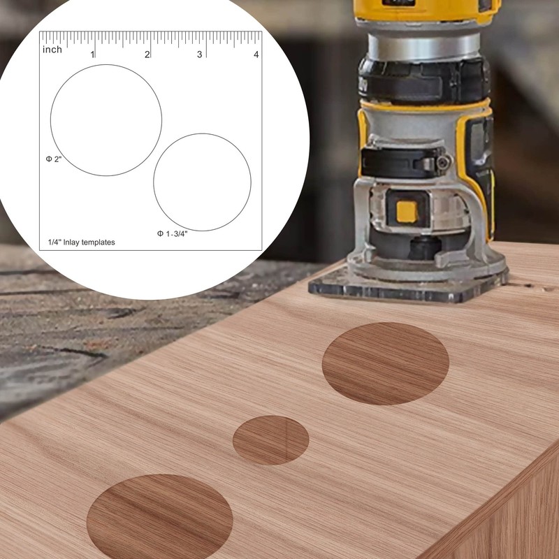 inBovoga 3 Pcs Router Templates for Woodworking, 4 * 3.92