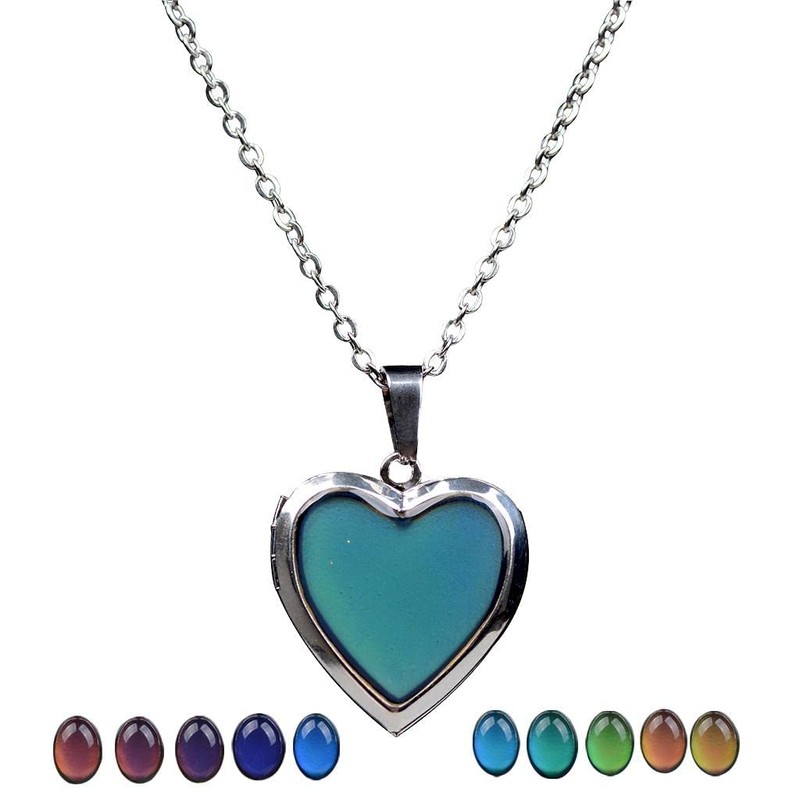 zalati Mood Pendant Necklace Color Change Emotion Changeable Temperature Keepsake