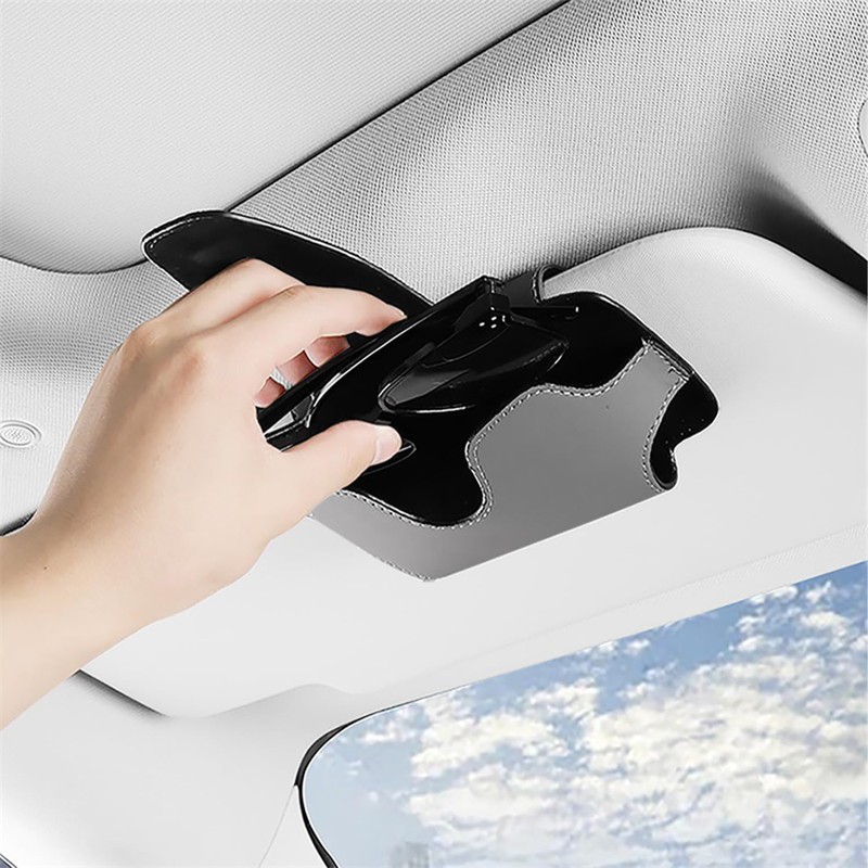 YULIAO Sun Visor Glasses Holder, Car Sunglasses Glasses Case, Glasses