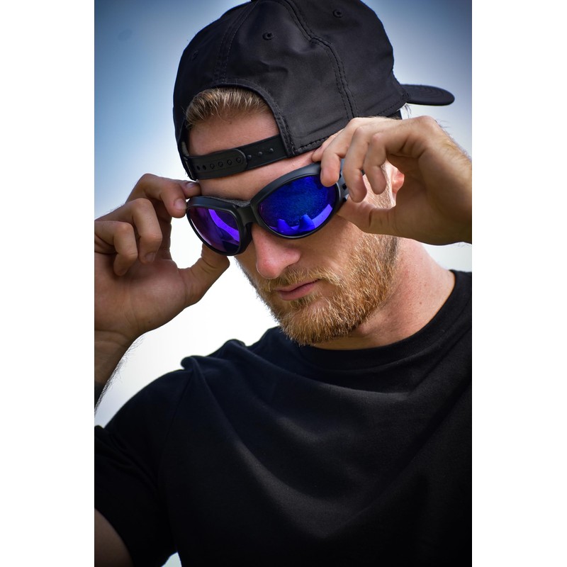 Birdz Eyewear Eagle Padded Dirt Bike Motorcycle Riding Goggles Black
