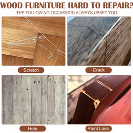 SEISSO Wood Filler - 7PCS Dark Wood Restore Set Filler 5PCS Light Oak Wood Furniture Original Wood Repair Kit