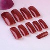 ENFORTEN 500pcs Dark Red ABS Plastic French Full False Fake