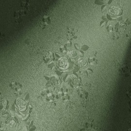 Erfoni 118"x17.7" Peel and Stick Wallpaper Green Thicken Floral Embossed Stick Peel Contact Paper Solid Pure Green Floral Textured Removable Wallpaper Self Adhesive Wall Paper for Home Wall Decor