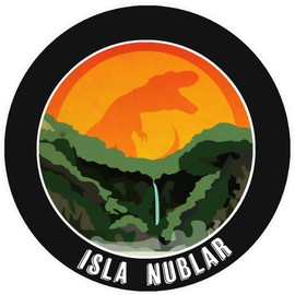 Isla Nublar T-Rex Decorative Car Truck Decal Window Sticker Vinyl Die-Cut Vacation Souvenir Travel Dinosaur Jurassic Park