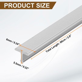 uxcell 2.9ft x 0.24" t Molding Floor Transition Strips, Aluminium Alloy Vinyl Flooring Gap Trim for Joining Laminate Planks Tiles Floor Gaps, Gray