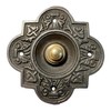 Cast Iron Traditional Quatrefoil Shape Doorbell Push Button |10cm x