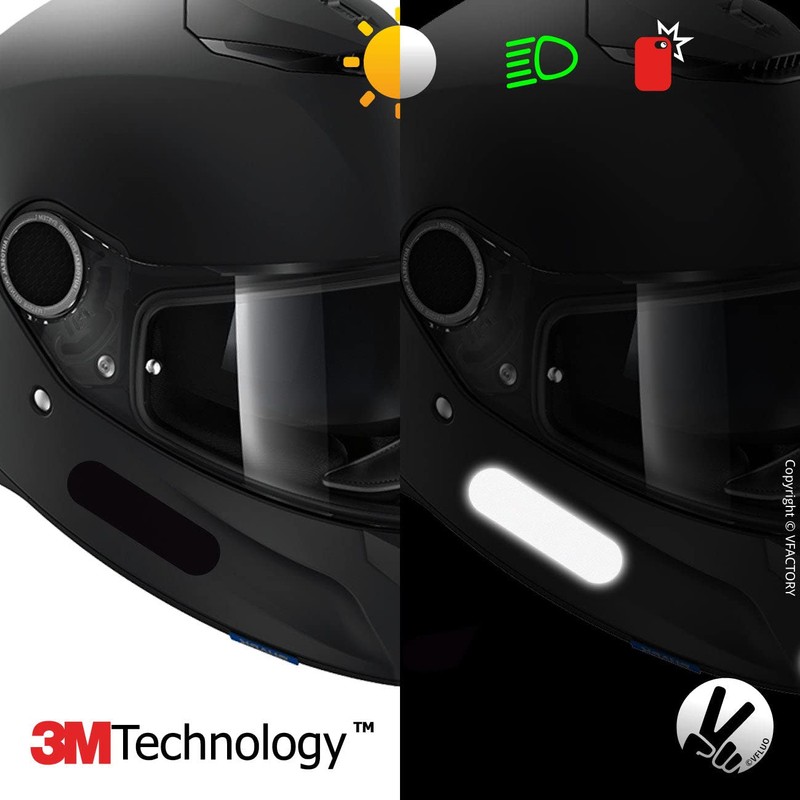 VFLUO Black Standard™ – Kit of 4 Black Retro-Reflective Helmet