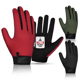 SAGA SPORTS 3 Pairs Kids Cycling Gloves, Full Finger Boys Cycling Gloves for Boys & Girls | Kids Bike Gloves, Motorbike Gloves Non-Slip BMX, MTB, Scooter, Riding & Outdoor Sports for Kids 4-12 Years