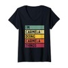 I'm Carmela Doing Carmela Things Funny Custom Name V-Neck T-Shirt
