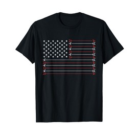 American Flag Arrows Bow Hunting Archery Gift T-Shirt for Women Kids Men