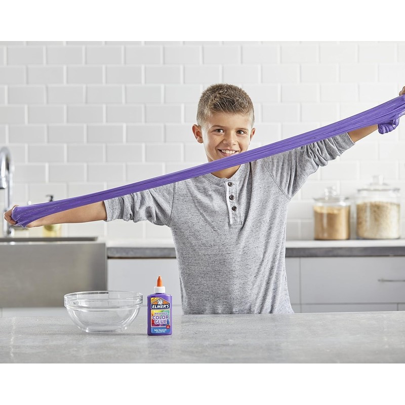 Elmer's Washable Color Glue, Pink, 5 Ounces, for Making Slime,