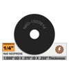 (4 Pack) Neoprene Rubber Washers - 1 1/2" OD x