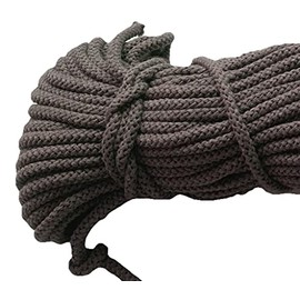 Mississhop Cord 8 mm I 50 m 100% Cotton Cord Ropes Walnut Brown Diameter 8 mm