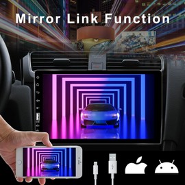 Single Din Car Stereo with Bluetooth 9 Inch HD Touch Screen Car Stereo with Backup Camera + External Microphone + FM MP5 Player Car Audio Receivers Support Mirror Link SWC USB EQ Car Radio