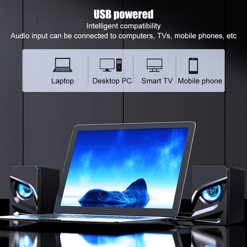 SADA V-128 Desktop Mini USB 2.1 Subwoofer Upgrade Computer Speaker