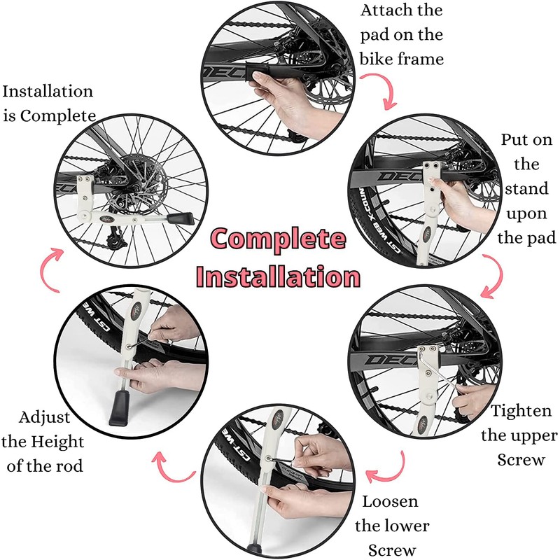 MUKA Bicycle Kickstand Adjustable Bike Stand Foldable Height Mountain Bike