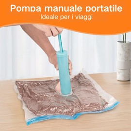 Vacuum Bags for Clothes with Hand Pump, Vacuum Bags Set of 6 in 3 Sizes (2S + 2M + 2L), Vacuum Bags for Clothing, Storage Bags Travel, Vacuum Space-Saving Storage Bags