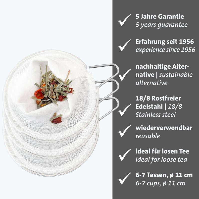 Westmark Teatime 153222E3 Tea Nets for 6-7 Cups of Teatime