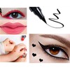 Go Ho 2 PCS Waterproof Liquid Eyeliner Stamps,Double-side Black&Red Smudge-proof