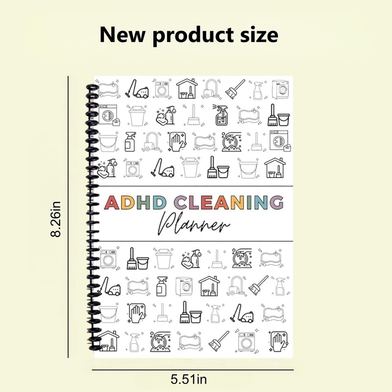 1 Pack Cleaning Planner & Household Checklist Organizer – Daily/Weekly/Monthly/Yearly