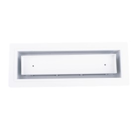 Zion Flush Mount Floor Register 3" x 10" White Modern Air Vent for AC and Heating Heavy Duty Iron Floor Registers