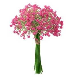 Flores Artificiales de para el Aliento de Bebé, 16 PCS Ramo de Flores Artificiales de Gipsófila Falsas,Flores Falsas de Tacto Real para Decoración del Hogar, Fiesta, Boda, Jardín, Oficina(Rosado)