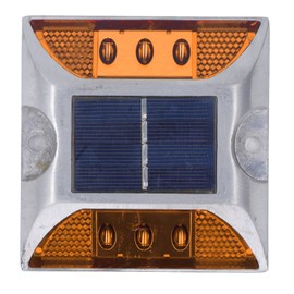 Solar Road Stud Light Cast Aluminium Alloy for Driveway Step Sidewalk Stair Outdoor IP68 Waterproof Road Marker Yellow Light