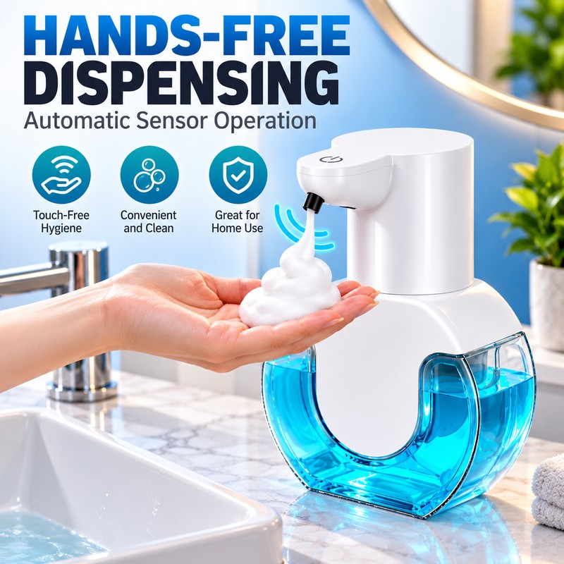 Automatic Soap Dispenser for Hands-Free Washing – 420ML 4-Level Adjustable