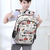 Glaphy Ambulance Cars Pattern Backpack School Bag Lightweight Laptop Backpack