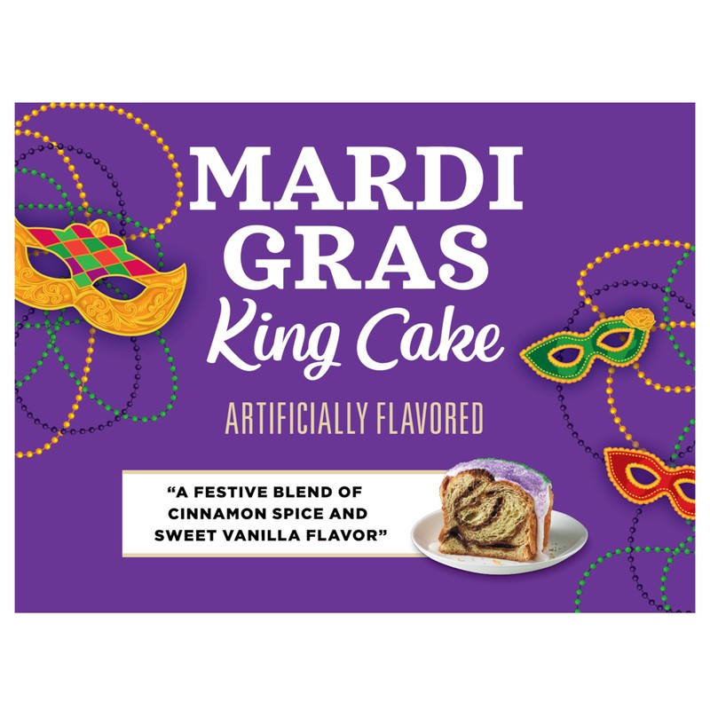 Community Coffee Mardi Gras King Cake Flavored 24 Count Coffee