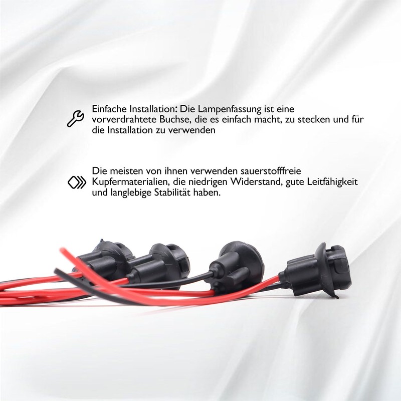 HISports 4pcs T10 194 921 Rubber Lamp Holder Rubber Socket