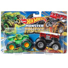 Hot Wheels Monster Trucks Gunkster vs 5 Alarm Demolition Doubles