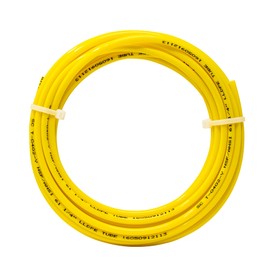 Metpure - Tubo de 1/4 pulgadas con certificación NSF de 25 pies de longitud para sistemas de filtración de agua desionizada por ósmosis inversa, refrigeradores y otros aparatos (1/4", 25', amarillo)