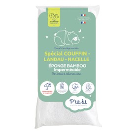 P'tit Lit - Coprimaterasso per bebè Bamboo - navicella - Landeau | Coprimaterasso impermeabile e anti acari - Assorbente e silenzioso