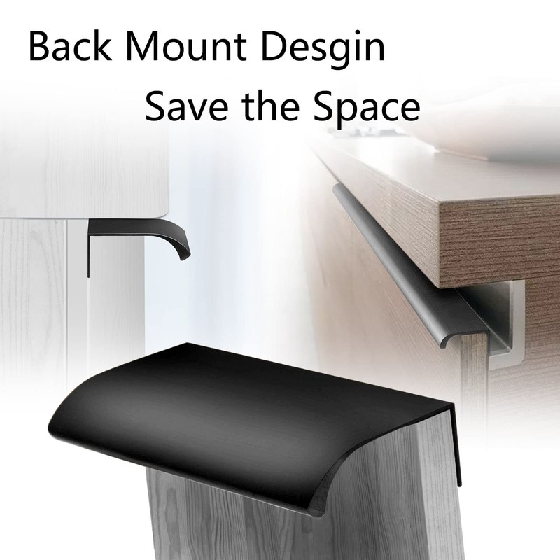 Cjueiom 6 Pack Concealed Kitchen Cupboard Handles 128mm Hole Center