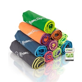 NirvanaShape® DAS Microfibre Travel Towel for Backpackers, Holidaymakers and Travellers, Compact, Lightweight, Quick Drying, Microfibre Towel, Bath Towel for Travel, Outdoor, Beach and Camping, green, 120 x 60 cm