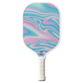 TigerTail Sports Holographic Colorful Design Pickleball Paddle, USA Pickleball Approved, White Trim