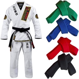 Athletics Gear AG Martial Arts Karate Belt, 100% Cotton with Multiple Stitching Belts for BJJ, Judo, Taekwondo and Karate (Yellow, 220cm)