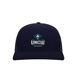 Sport Your Gear UNC Wilmington UNCW Seahwaks Mid Profile Adjustable Snap Back Trucker Baseball Hat Cap (Navy)