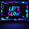 Glow Neon Birthday Backdrop - Glow in The Dark Let’s