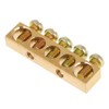 Pack of 10 Wire Screw Clamp, 5-Hole Brass Electrical Distribution
