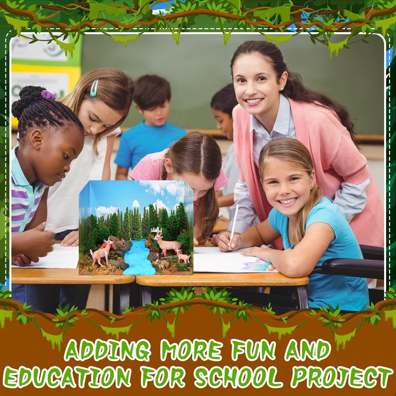 Simgoing Forest Diorama Kit Project Supplies Include Woodland Animals Figures