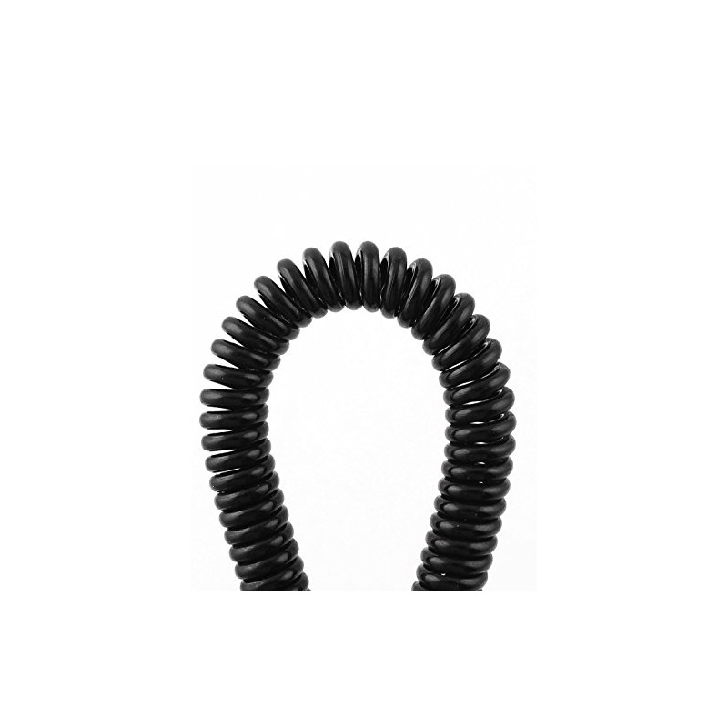 sourcing map Plastic Lobster Clasp Spring Coil Cord Keychain Strap