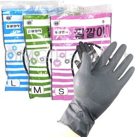 Black Dongkwang Quilted Hair Salon Gloves Large/Medium/Small/Mini 1 Pair / 검정색 동광 깔깔이 미용실 장갑 대/중/소/미니 1쌍