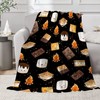 Cute S'Mores Blanket | Ultra Soft Marshmallow Cookie Throw Blanket